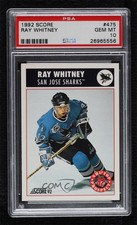 1992-93 Score Ray Whitney #475 PSA 10 GEM MT 00hi