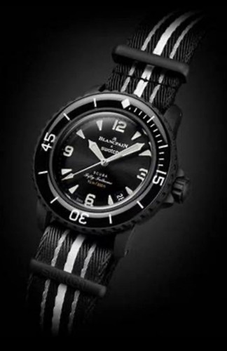 Swatch X Blancpain Scuba Fifty Fathoms Black Bioceramic Case with Two-Tone..