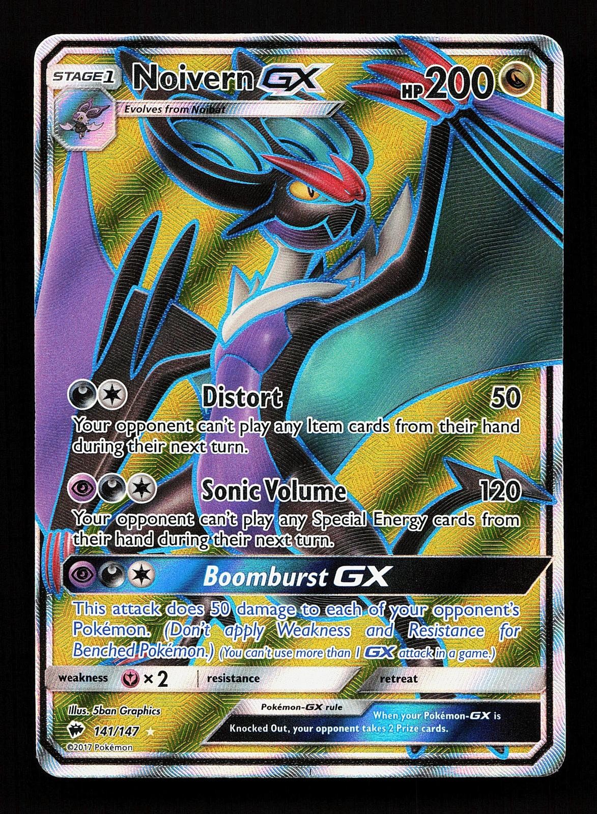 Noivern GX 141/147 Ultra Rare Burning Shadows Pokemon Card