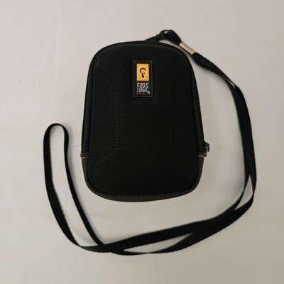 Case Logic Small Digital Camera Bag (4.5 x 3.25 x 1.5) Black Gray W/ Lanyard
