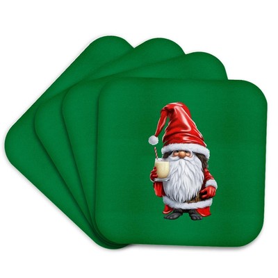 3dRose, Norwegian Nisse Gnome Gonk Holding A Glass Of Egg Nog, Coaster