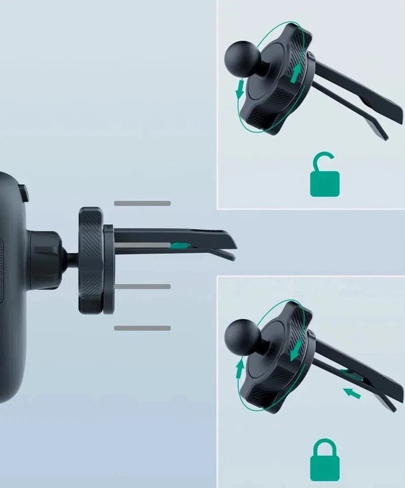 AUKEY Air Vent Wireless Charger Car Mount Cell Phone Holder For iPhone Samsung - Image 4 of 4