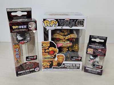 Funko Pop Marvel Venom Venomized The Thing #692 Gamestop Exclusive Lot Set