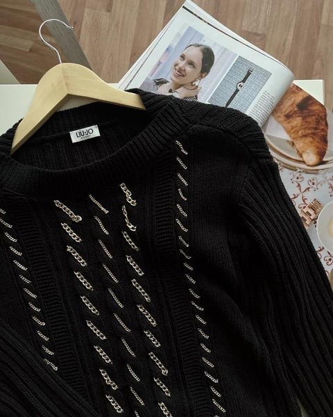 Women Liu Jo Sweater Black Cotton 36 / S / 44