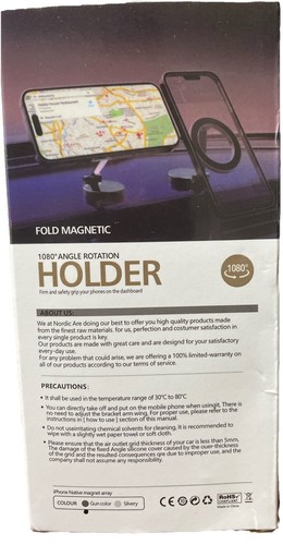 Fold Magnetic Cell Phone Holder 1080 angle rotation-Dashboard Mount-New ...