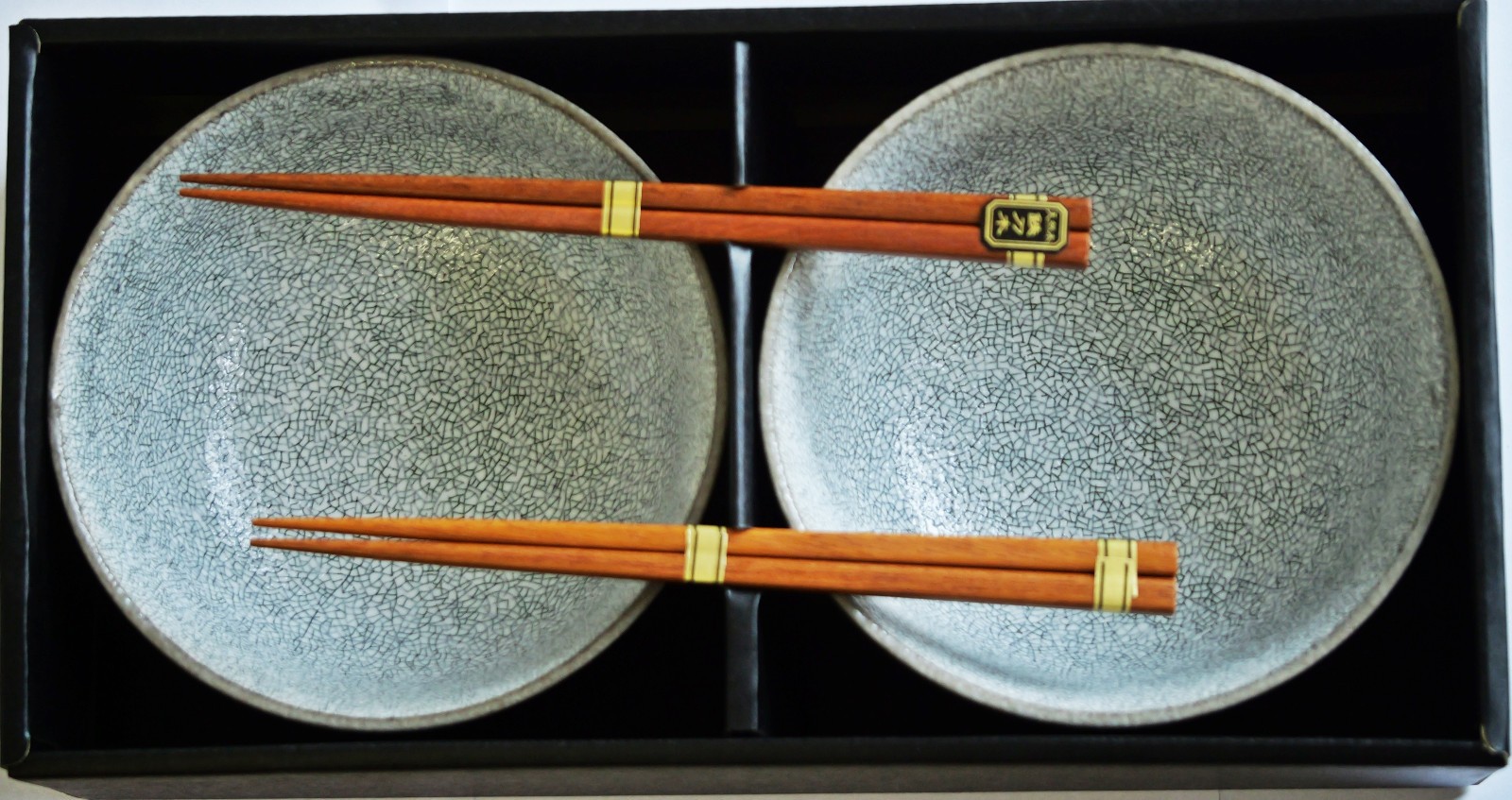 Udon / Ramen Bowl Set Koishi von edo Japan, 2 Personen, Schalen mit Stäbchen