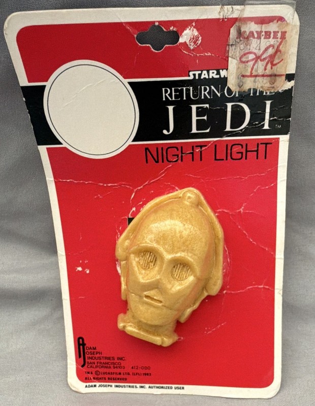 Adam Joseph Star Wars Return of the Jedi Plug-In Night Light 1983 UL Beige