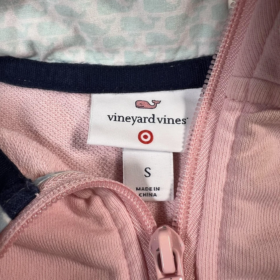 Suéter Vineyard Vines 1/4 Cremallera Mujer Pequeño Rosa Cuarto Pullover Ballena Foto 3 de 4