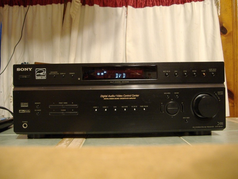 Sony STR-DE597 AV Receiver Home Theater 6.1 Ch Black Digital Cinema Sound