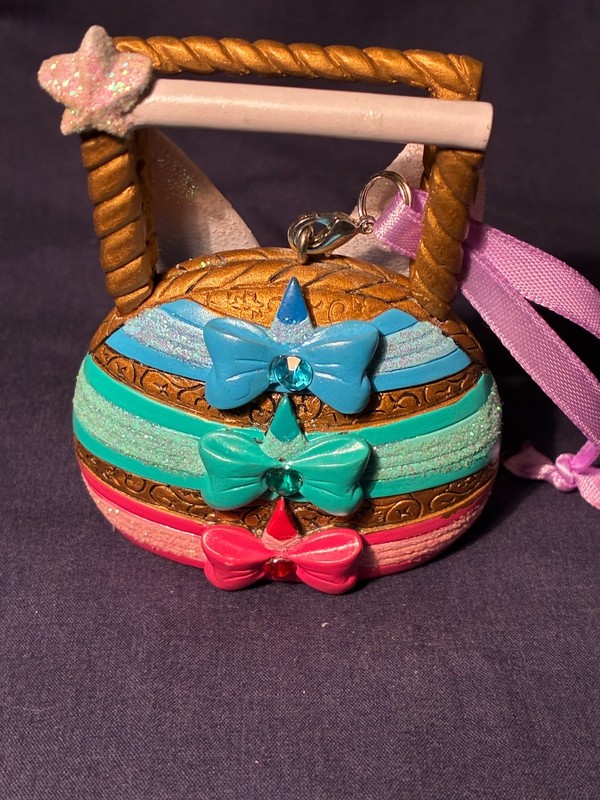 SLEEPING BEAUTY 3 FAIRIES BOWS & WANDS & WINGS CHRISTMAS ORNAMENT.