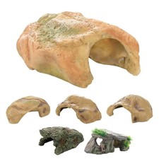 Natural Rock Style Fish  Reptile Hiding Cave   Tank Hideout for Turtles, Liza