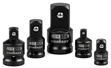 HORUSDY 5-Piece Impact Socket Adapter and Reducer Set, 1/4" 3/8" 1/2"