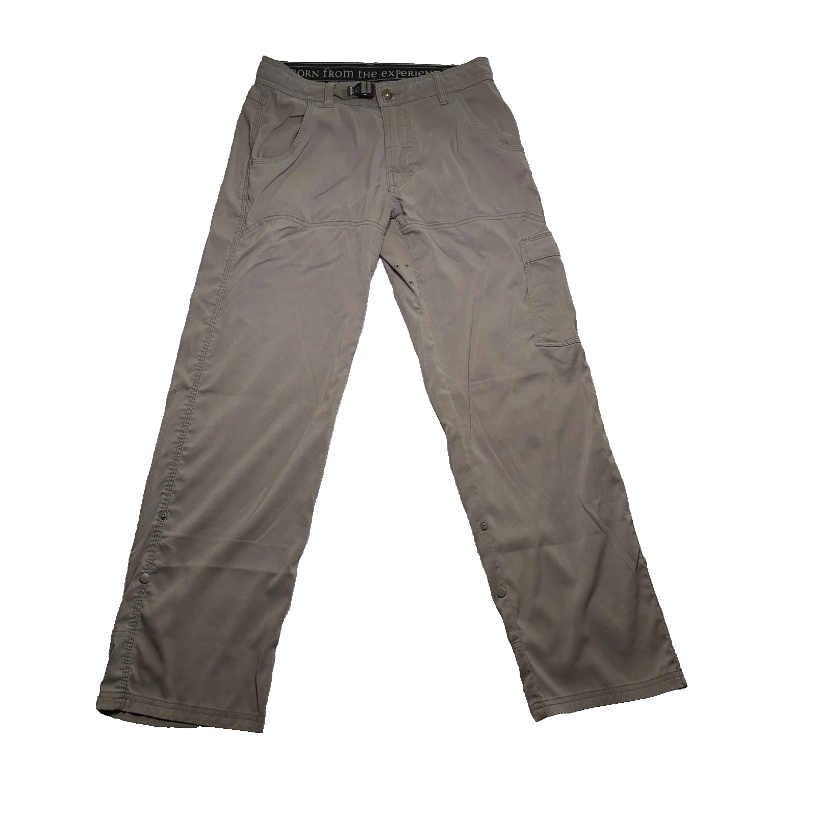 Prana Stretch Zion Pants Mens (Fits 29x30) Brown Lightweight Nylon Hiking Cargo