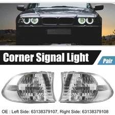 Pair Clear Turn Signal Light Lamp Corner Signal Light for BMW E38 7 Series 99-01