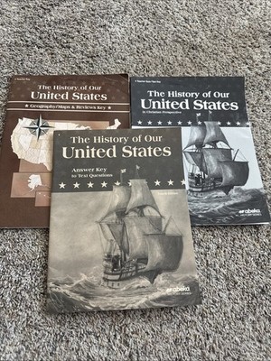 SET OF 3!!!! History Of United States Geography/maps & Answers Text & quiz test