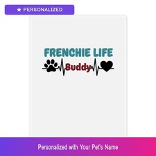 Custom French Bulldog Frenchie Paw Print Heartbeat Magnet Easter Gift
