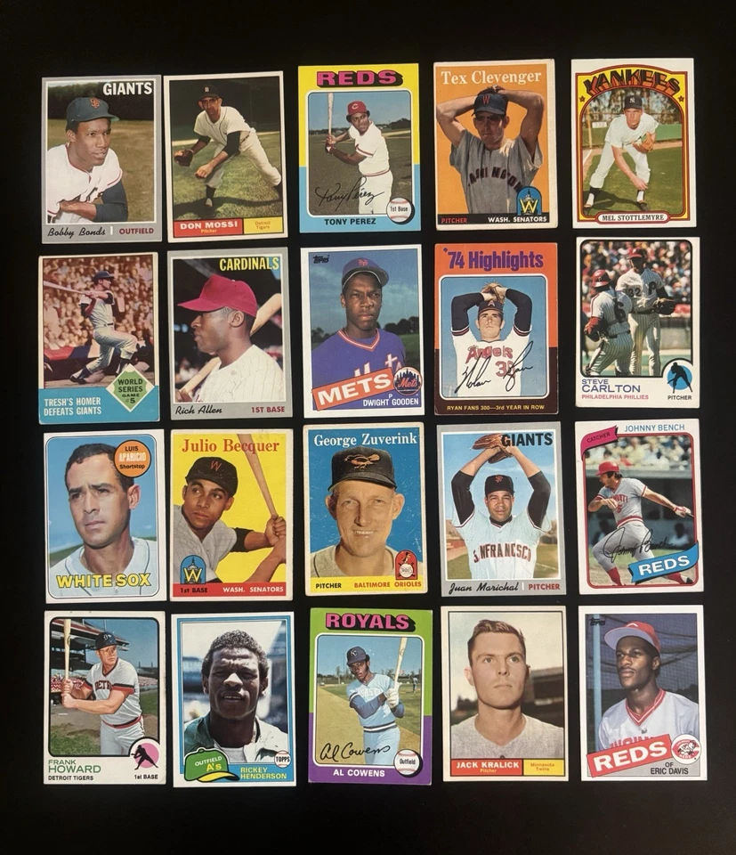 1968 Topps Mickey Mantle Willie Mays GOAT Lot (32) Roger Maris Hank Aaron BANKS - Image 3 of 4