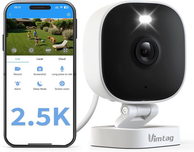 Vimtag 2.5K 4MP Outdoor Überwachungskamera kabelgebunden, CCTV weiß - 4MP - 1er Pack