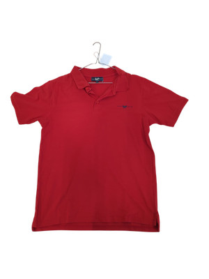 Harvey Miller Polo Club Poloshirt Rot Herren Größe L Baumwolle Gebraucht
