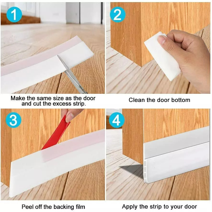 Sweep Weather Stripping Door Stopper Blocker Door Bottom Seal Strip