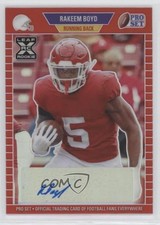 2021 Leaf Pro Set Metal 1989 Red Rainbow 15/100 Rakeem Boyd #PA-RB1 Auto no9
