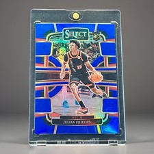 Julian Phillips Rookie Card Blue Prizm Concourse Level 2023-24 Panini Select #82. rookie card picture