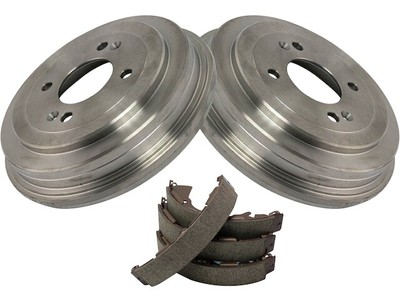 TRQ 49DF82Z Rear Brake Drum and Brake Shoe Kit Fits 2006-2011 Kia Rio5