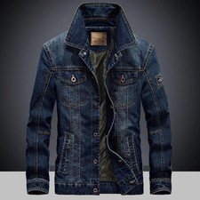 Luxury Men Denim Jeans Jacket Bomber Fashion Casual Waterproof Coat Plus Size