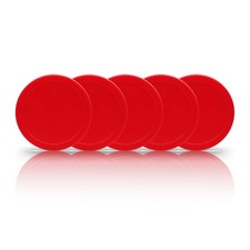 5 Pack Air Hockey Red Replacement Pucks 2.5 Inch Diameter Game Table Accessory