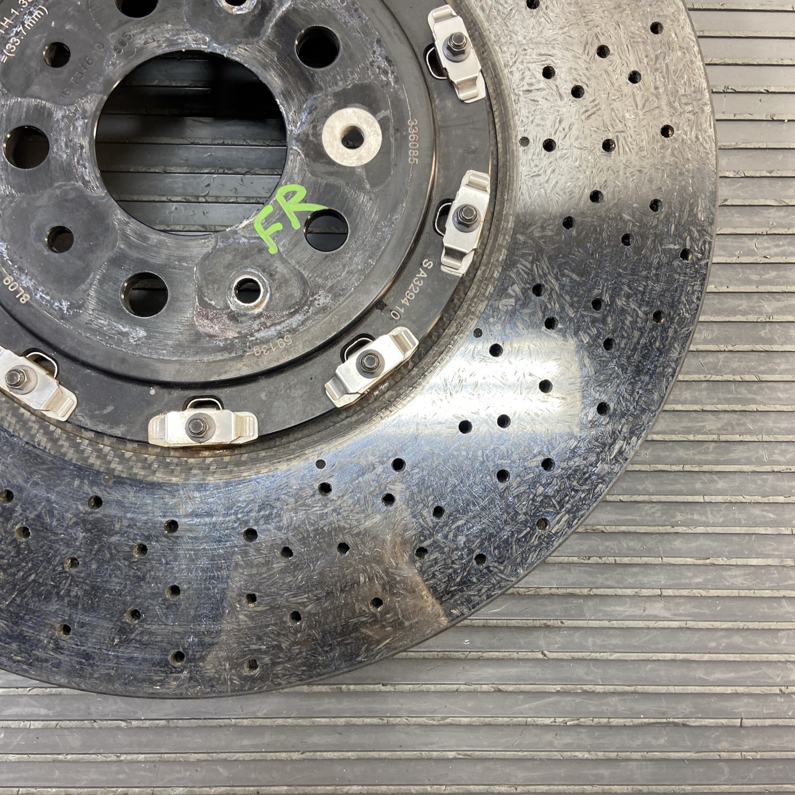 2018-2023 Ferrari Portofino RWD Front Right Brake Rotor Ceramic 10k Miles OEM