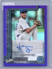 2025 Topps Pro Debut #PD-65 Jackson Ferris Base Autographs Purple Foil #/299