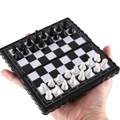 Magnetic Travel Chess Set Mini Portable Folding Board Game Pocket Size 5.2''*