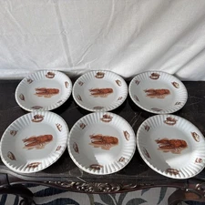 6 Wawel Poland Otco Seafood Clams Oysters Lobster Crawfish Dinner Plate 10.25”