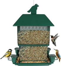 Squirrel Proof Bird Feeder, Bird Feeder Large Capacity,  Hummingbird Feeder with