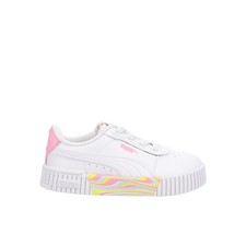 PUMA Carina 2.0 Endless Summer Lace Up Toddler Girls White Sneakers Casual Shoe