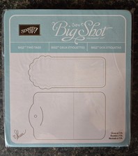 Stampin Up Sizzix Big Shot Bigz Two Tags 1159...