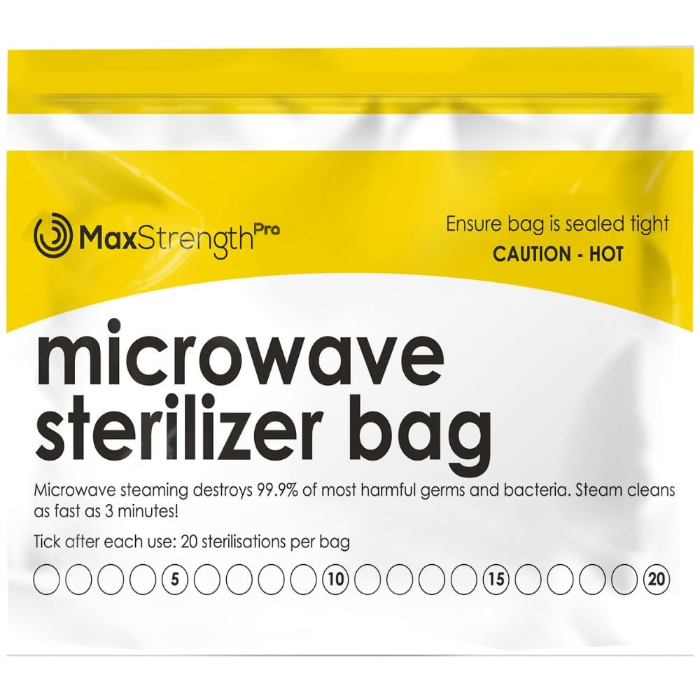 Microwave Steam Sterilizer Bags 20pc for Baby Bottles, Sooth