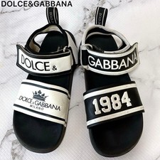 Dolce&Gabbana Hombres 8.5US 1984 Logo Sandalias Deportes Acintree Lujo Informal Elegante