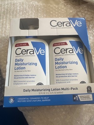 CeraVe Daily Moisturizing Lotion Ceramides Hyaluronic Acid 32 fl oz (2 x 16oz)