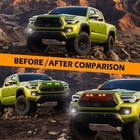 4X Smoke Raptor Style RGB LED Lights Marker Front Grille Kit For Toyota RAV4 SUV
