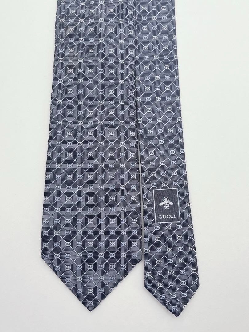 GUCCI Tie Silk GG Pattern Interlocking Logogram A… - image 3