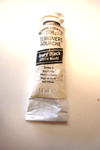 Winsor & Newton Designer's Gouache 14 ml Ivory Black  +FREE GIFT