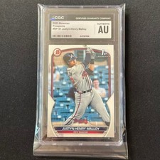 🍎PG 2023 BOWMAN 1ST BASE JUSTYN-HENRY MALLOY CGC AU