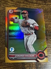 LEONARDO BALCAZAR  2022 Bowman Draft #BD-91 1st Edition Gold Foil /50