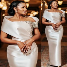 Vintage Mother Of Bride Dresses Lace Off Shoulde Guest Groom Mother's Gowns