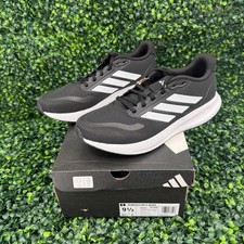 Adidas Runfalcon 5 Wide Black White Running Shoes IE0552 Mens 9.5 Wide