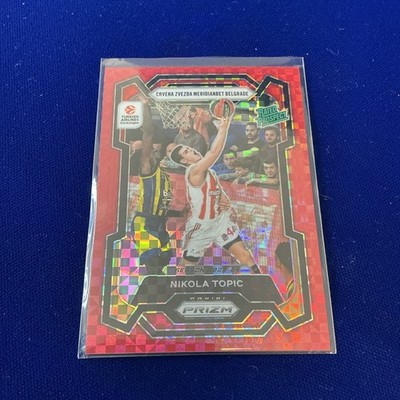 Nikola Topic 2023-24 Panini Prizm EuroLeague Rookie #37 Red Power 12/75