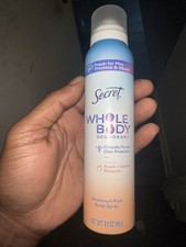 Secret Whole Body Deodorant Spray Peach  Vanilla Blossom Aluminum Free