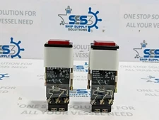 EAO Red Square Pushbutton Switch 02-122.011 / 02-617.011  250V AC 10A Swiss Made