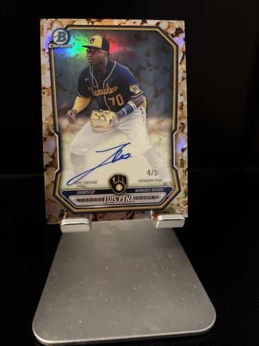 2026 Bowman Chrome - Luis Pena /5 Popcorn Parallel Auto